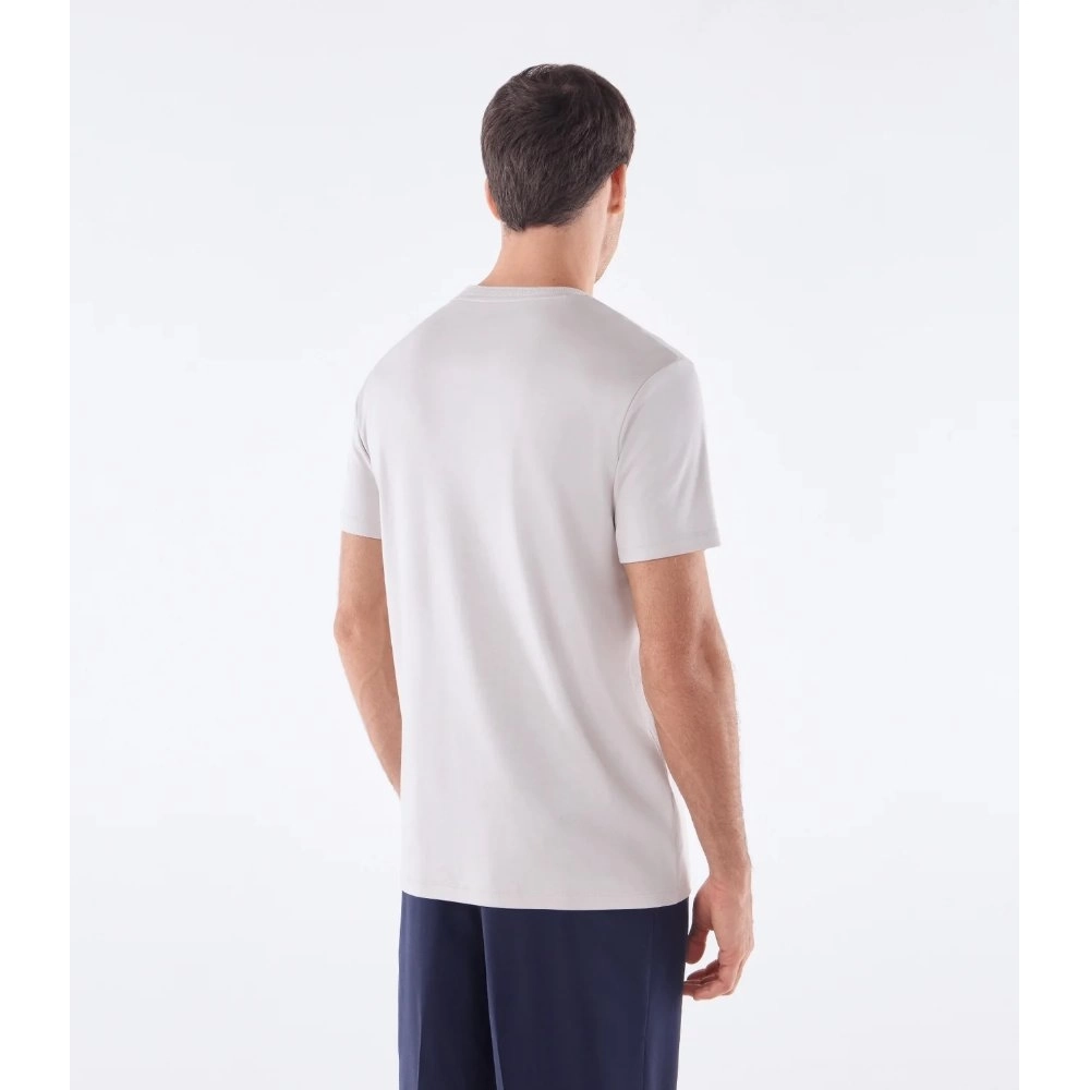 Camiseta Interloque com Gola Trabalhada