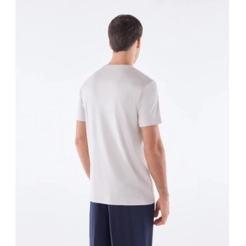 Camiseta Interloque com Gola Trabalhada