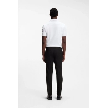 Calças Boss Slim-Fit Em Mistura De Algodão Elástico