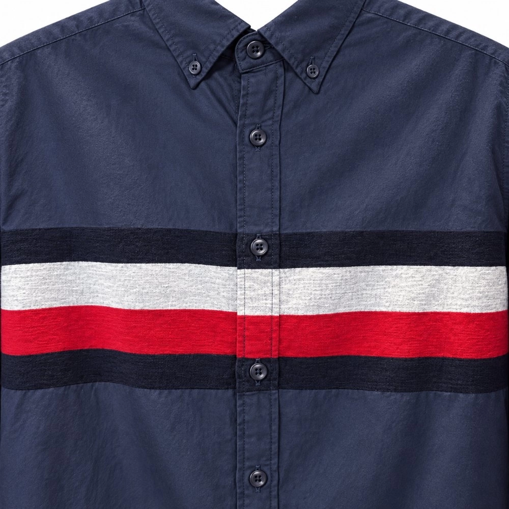 CHENILE ENGINEERED STRIPED SHIRT